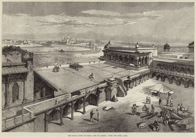 La visita real a la India, el Taj Mahal, desde el Fuerte, Agra de Richard Principal Leitch